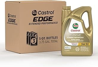 Castrol EDGE Extended Performance 5W-30 Advanced Full Synthetic Motor Oil, 5 Quarts, Pack of 3