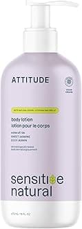 ATTITUDE Body Lotion for Sensitive Skin with Oat and Chamomile, EWG Verified, Dermatologically Tested, Vegan, 473 mL