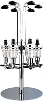 Bar Butler 4/6 Bottle Wall Mounted & Rotary Stand Drinks Optic Party Dispenser Solo Optic Spirit Drink-Ware Set (6Bottle_Rotary)