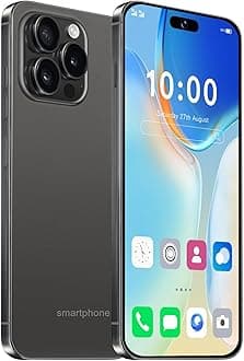 viqeeA14 Pro Cell Phone, 5G Unlocked Smartphone 8GB+256GB Smartphone Android 13, 6800mAh Battery, 6.8" FHD+120Hz 64MP Camera, Dual SIM Octa-Core Phone GPS/Fingerprint/Face ID(Black)