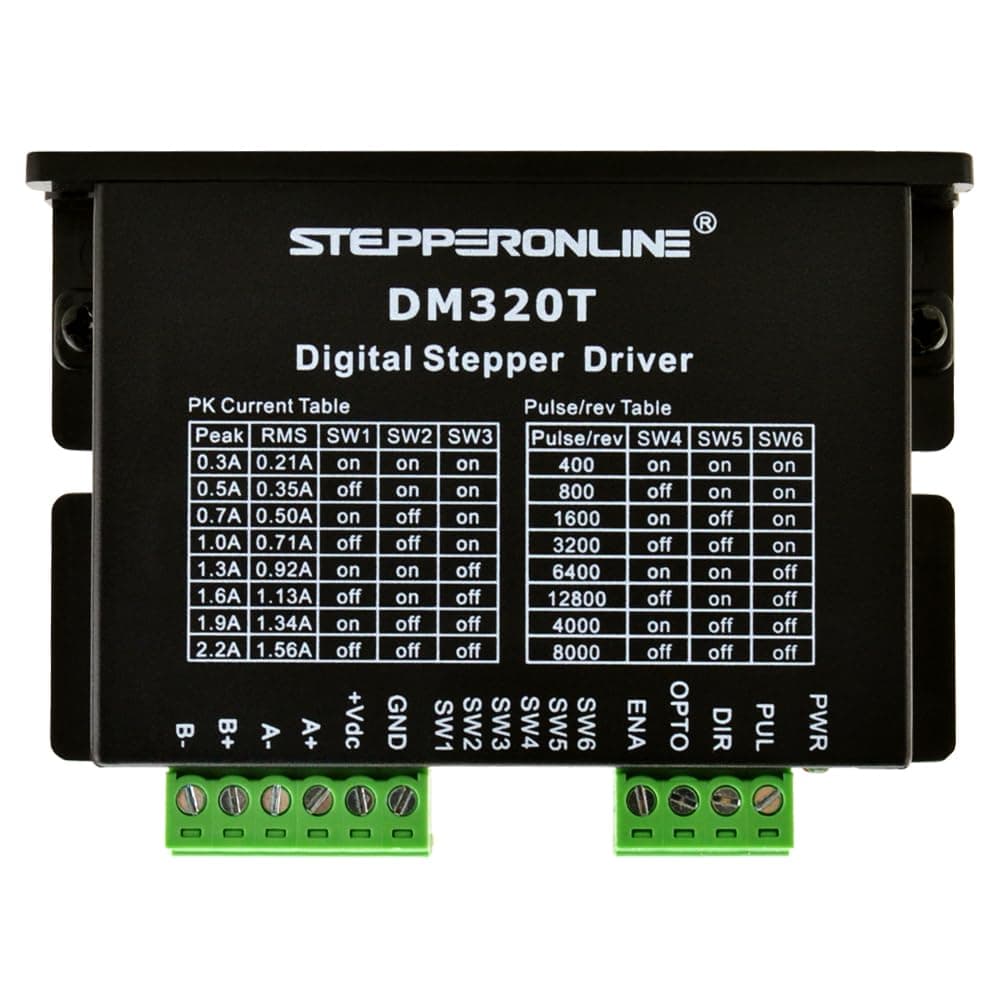 Digital Stepper Driver 0.3-2.2A 10-30VDC 1/64 Micro-Step Resolutions for Nema 8, 11, 14, 16, 17 Stepper Motor