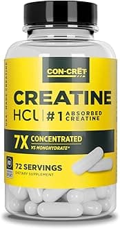 Creatine HCl Capsules | Muscle, Cognitive, Cellular Energy Support | No Bloating or Cramps | USA Made & NSF Certified | Creatine Pills (72ct)