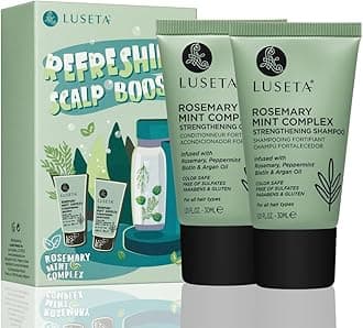 Rosemary Mint Shampoo and Conditioner Set Travel Kit Strengthen and Nourish Thinning Hair Reduce Frizz for Women and Men 2 x 1.01oz