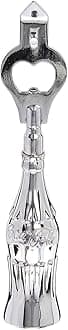 TableCraft Coca-Cola Chrome Plated Bottle Opener with Contour Mini Bottle Handle