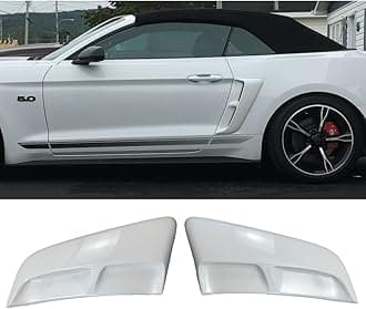 Pair Rear Quarter Panel Side Body Fenders Door Scoop Air Outlet Trim Compatible with for Ford Mustang 2015-2023 (White)