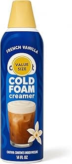 French Vanilla Cold Foam, Liquid Creamer for Coffee, 14 oz Delight International