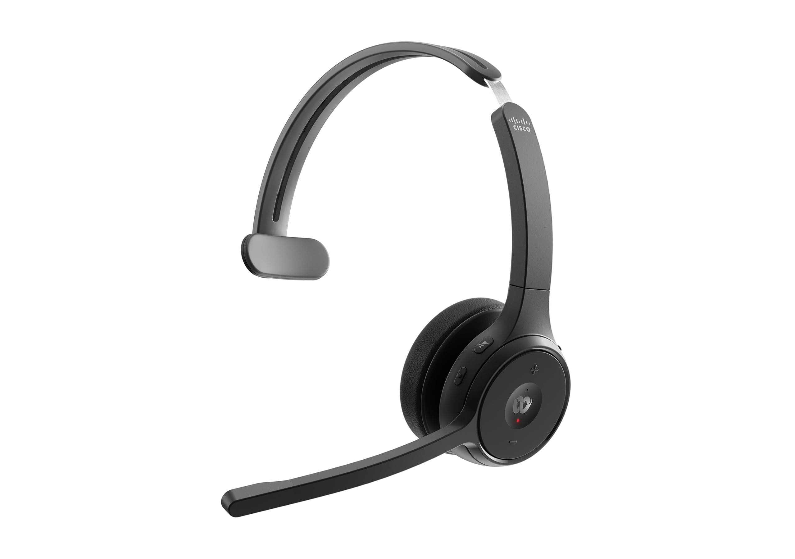 Headset 721, Wireless Single On-Ear Bluetooth Headphones, Webex Button, USB-A HD Bluetooth Adapter, Soft Case, Carbon Black, 1-Year Limited Liability Warranty (HS-WL-721-BUNA-C)