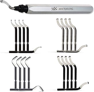 AFA Tooling Approved for Automotive - Deburring Tool with 5 BS1010, 5 BS1018, 5 BK3010, 5 BS3010 - HSS Blades Metal, Resin, PVC, 3D Printed Plastic Edges