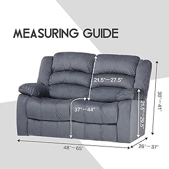 ULTICOR Jacquared Design, Reclining Loveseat Slipcover, 48" - 65" L, 2 seat 6-Piece Loveseat Recliner Cover,Loveseat Reclining Sofa Cover, Washable (Taupe, Loveseat Recliner Cover)