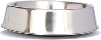Iconic Pet 1-Cup Anti Ant Stainless Steel Non Skid Pet Bowl for Dog or Cat, 8-Ounce