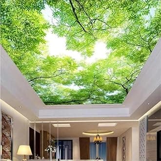 Custom Ceiling Wallpaper 3D Peel and Stick Murals Sky Tree Zenith Mural Living Room Bedroom Hotel Wall Papers Home Decor 3D Wallpaper