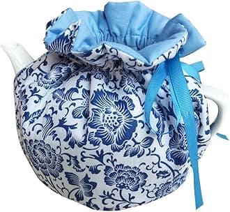 Tea Cosy - Retro Floral Cotton Printed Tea Cosy, Kitchen Tea Pot Dust Cover, Breakfast Warmer, Insulation and Keep Warm,Color#10