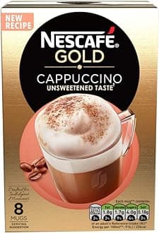Nescafe Gold Cappuccino Unsweetened Taste Sachet Powder, 113.6 Grams