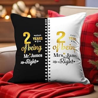 Personalized Mr and Mrs Pillows, Wedding Gifts for Couples with Name, Hubby Wifey Pillow Cases, Bridal Shower Gifts Valentines' Day for Her (Mr & Mrs-08)