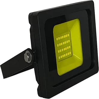 10W Yellow LED Slimline Floodlight, Waterproof Outdoor Light, IP65 Rated Focus Light for Small Patio Areas, Garden Security Lights, Energy-Efficient 80W Equivalent with 120-Degree Beam Angle [Energy Class A]