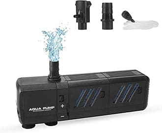 Aquarium Filter, Insputer 8W Turtle Tank Filter with 2 Sponge Filtration, 200 GPH Adjustable Submersible Fish Filters for 10-50 Gallo Pond Freshwater