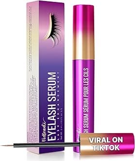 VieBeauti Premium Eyelash Growth Serum: Lash Enhancing Serum with Advanced Formula to Boost Longer Fuller and Thicker Looking Lashes - Vegan & Cruelty-Free for Sensitive Eyes 3mL 3-Month Supply