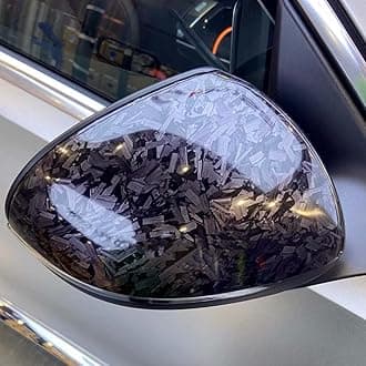 ASENDIWAYBlack Forged Carbon Fiber Car Vinyl Wrap Matte Stretchable Decal Sticker Film Sheet Air Release DIY Decoration Vinyl Roll, 5ft x 1.35ft (DCM-BL-41CM)