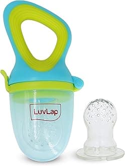 Luv Lap Silicone Food/Fruit Nibbler, Soft Pacifier/Feeder for Baby, Elegant Blue