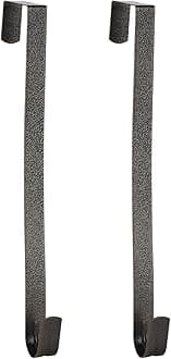 Sattiyrch 15" Wreath Hanger for Front Door,Sturdy Steel Wreath Door Hanger,Over The Door Hanger Hook (Textured Bronze,2)