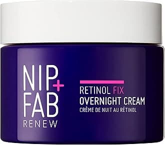 NIP + FAB Retinol Fix Overnight Cream 3% – Intensive Night Moisturiser with 0.3% Encapsulated Retinol, Bakuchiol and Ceramides for Fine Lines, Wrinkles and Hyperpigmentation, Vegan, 50ml