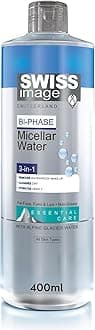 Bi-Phase Micellar Water 400 ml | 3-in-1 Makeup Remover for Face, Eyes & Lips | Non-Greasy, Removes Makeup, Hydrates & Refreshes & No-Rinse Formula | All Skin Types | Swiss Made