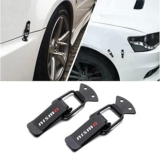 AutoBizarre Car Bumper Security Hook Lock Clips Kit Quick Release Fasteners NISMO Bumper Clips for Car Bumpers, Fenders, Trunk and Hatch Lids Compatible with All Cars (Set of 2)