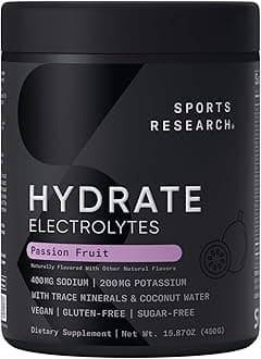 Hydrate Electrolytes, Passion Fruit, 15.87 oz (450 g)