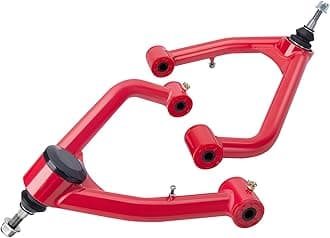 Upper Control Arm for 2007-2018 Silverado Sierra 1500, 2-4" Lift Front Control Arm for Chevy Tahoe Suburban GMC Yukon, Red Suspension Control Arms with Adjuatable Ball Joint Replace OEM Arms