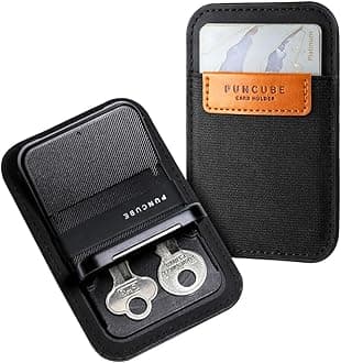 PUNCUBE Minimal wallet -Slim and Functional Leather Wallet with Key Holder - Stay Organized and Connected (Minimal)