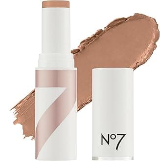No7 Stay Perfect Foundation Stick - Long-Wear Cream Foundation with Medium, Buildable Coverage - Enriched with Squalene for a Hydrating, Non-Drying & Dewy Finish - Hazel (10g)