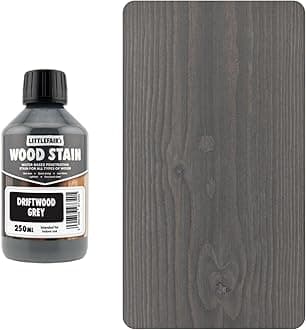 Wood Stain Water Based - 8.5oz/250ml - Indoor Furniture Stain Light & Dark Finishes - Special Non Toxic & Eco Friendly Formula - Wood Stain for Crafts - Color: Driftwood Grey