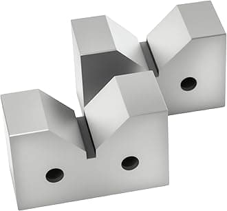 TEXALAN(R) 2 x 1-3/8 x 7/8 Inch Cast Iron V Block Set,Accuracy 0.0001"- High-Quality, Machined Square and Parallel