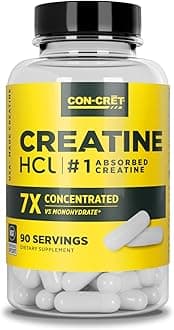 Creatine HCl Capsules | Muscle, Cognitive, Cellular Energy Support | No Bloating or Cramps | USA Made & NSF Certified | Creatine Pills (90 ct)