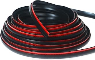 Fender Flares Edge Trim, Fender Flare Rubber Seal for Car and Truck Wheel Wells, Rubber Gasket for Fender Flares Universal, Bonds w/Automotive-Grade Adhesive Tape, T-Style, 30’ Length