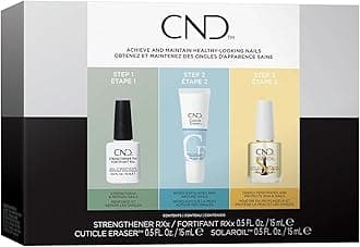 CND™ CARE.CONDITION.COAT™ KIT – Nail Strengthener, Cuticle Cream & Oil - Strengthener RXx, Cuticle Eraser & SolarOil - 3-Piece Nail Treatment
