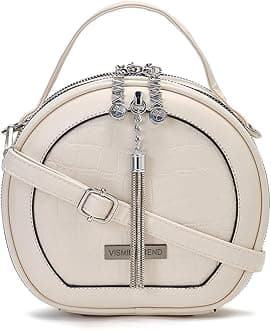 VISMIINTRENDStylish Luxury Vegan Leather Round Crossbody Sling Satchel Bags for Women and Girls | Daily Use | Mobile Phone Bag |Side | Ladies Purse | Birthday Gift | Wife | Diwali Gifts for Sisters