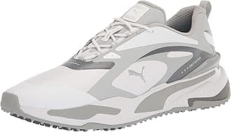 Puma Golf Men's Gs-Fast Golf Shoe, Puma White/High Rise/Quiet Shade, 15