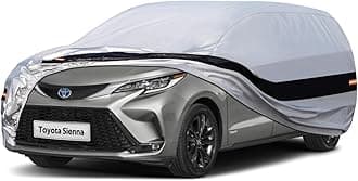 10 Layers Car Cover Custom Fit for Sienna (1997-2024) Waterproof All Weather for Automobiles, Outdoor Full Cover Rain Sun UV Protection.Silver
