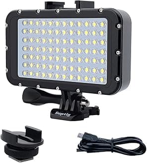 Suptig Underwater Dimmable Waterproof 84 LED Video Light (50m) for Gopro Canon Nikon Pentax Panasonic Sony Samsung SLR Cameras