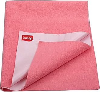 LuvLap Instadry Extra Absorbent Quick Dry Sheet for baby, Baby Bed Protector, Waterproof baby sheet, 0m+ - Extra Large, 140 x 200cm (Salmon Rose)