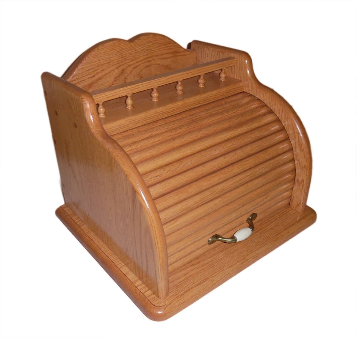 Roll Top Bread Box (Honey Oak)