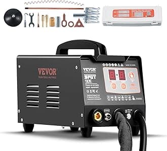 VEVOR Spot Welder Dent Puller, 3KW Stud Welder Dent Repair Kit with 2 Welding Guns, Auto/Manual Welding & 7 Modes, 110V Auto Body Spot Welding Dent Repair Machine for Car, Truck Dent Repair