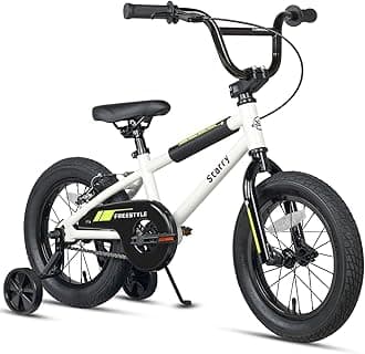12 14 16 18 Inch Kids Bike BMX Style Bicycle with Training Wheels Coaster Brake for 2-10 Years Old Toddlers Boys Girls Multiple Colors