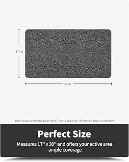 MontVoo Non-Slip Bathtub Mat, Inch Shower Mats for Bathtub, PVC Loofah Bath Mats for Wet Areas, Quick Dry 17X30 Black