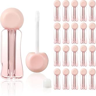 20pcs Cute irregularly shaped 3ml 0.1oz Rose Empty lip gloss tubes with wand Pink Lipgloss tube containers for lip oil packing