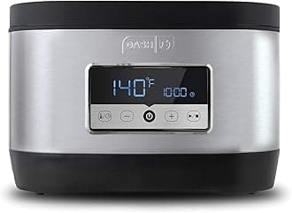 Dash Chef Series Stainless Steel Sous Vide, 8.5 Quart, Temperature Control for Steak/Poultry/Seafood/Vegetables