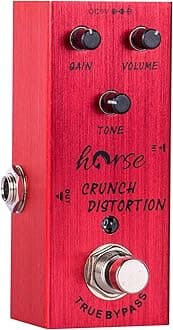 Distortion Guitar Pedal, Horse Electric Effects Pedals Mini Single Type DC 9V True Bypass