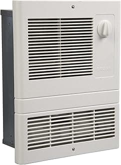 9810WH High Capacity Wall Heater, White Grille, 1000-Watts, 120/240V