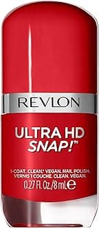 REVLON Ultra HD Snap Nail Color, Natural Rich Glossy Polish, 100% Vegan Formula, No Base or Top Coat Needed, 030 Cherry On Top, 0.27 fl oz